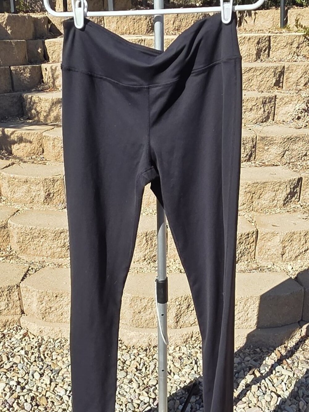 Yogipace Woman’s Black Pants Size L 36” Inseam Wide Bottoms